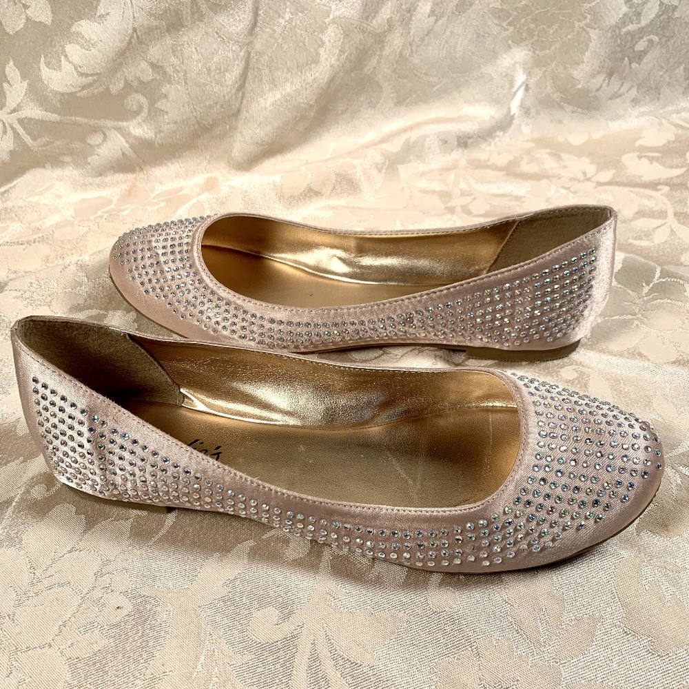 Candies Pink Rhinestone Flats